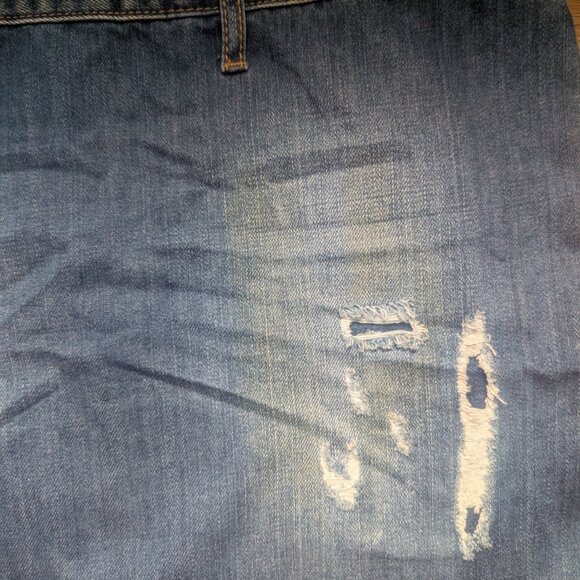 One Teaspoon | Mini Freelove Distressed Denim Skirt In Bleu Cult - Picture 9 of 16